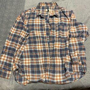 Blue and Orange Flannel